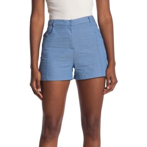 High waisted Chambray shorts - Picture 1 of 3